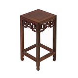 4" Chinese Brown Wood Square Tall Table Top Stand Display Easel ws2914BS