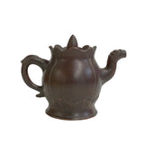Chinese Brown Yixing Zisha Clay Teapot w Dragon Head Accent ws2589S