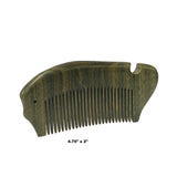 Set of 3 Chinese Brown Handmade Wood Simple Flat Top Combs ws2525S