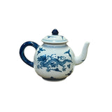 Small Chinese Blue White Porcelain Scenery Teapot Display Art ws2879S