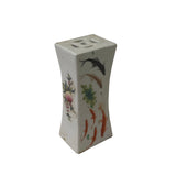 Chinese Off White Porcelain Fishes Rectangular Display Paperweight ws2082S