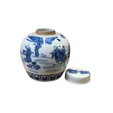 Chinese Hand-paint 8 Immortal Blue White Porcelain Ginger Jar ws2823S