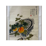 Chinese Color Ink Water Birds Fruits Scroll Painting Wall Art ws1980S