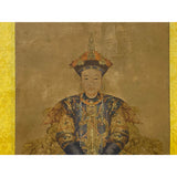 Chinese Qing Emperor Queen Portrait Scroll Painting Wall Art ws1973S