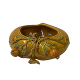 Handmade Chinese Ceramic Distressed Yellow Peach Shape Bowl ws2077S