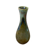 Modern Handmade Bottle Shape Olive Brown Ancient Phoenix Accent Vase ws2773S