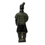 Chinese Black Green Rustic Ancient Artistic Terra Cotta Soldier Figure ws2454S