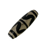 Chinese Handmade Agate Stone Pattern Oval Long Dzi Bead Pendant ws2399S