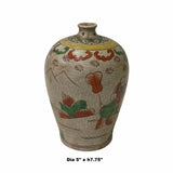 Chinese Oriental People Scenery Gray Tan Color Ceramic Vase ws1781S