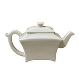 Off White Porcelain Rectangular Shape Teapot Shape Display ws2632S