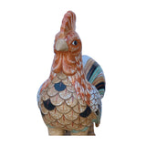 Handmade Colorful Ceramic Rooster - Feng Shui Symbol for Protection and Good Fortune, Gift for Any Room Decor ws1612S