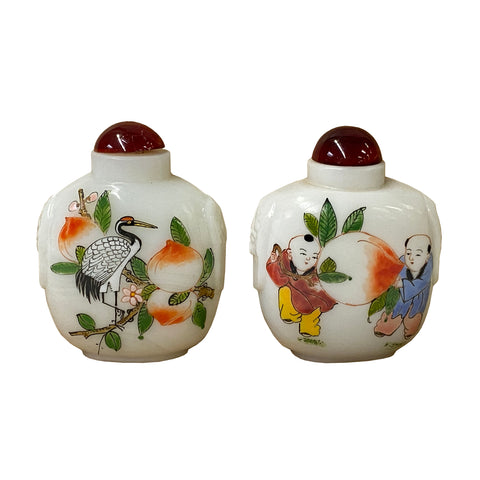 snuff bottle - glass bottle - oriental art