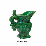 Chinese Green Color Ceramic Ancient Style Wine Cup Shape Display ws1807S