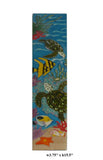 Chinese Porcelain Turtle Fishes Wall Hanging Art