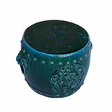Chinese Ceramic Round Green Dragon Garden Stool Stand Table ws1696S
