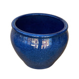 Vintage Blue Flambé Glaze Finish Ceramic Large Planter Water Fish Pot cs7013S
