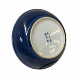 Chinese Navy Blue Glaze Fengshui Plain Porcelain Plate ws1559S