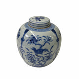 Hand-paint Family Graphic Blue White Porcelain Ginger Jar ws1747S