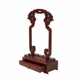 Chinese Rosewood RuYi Hanging Ring Display Stand - Miniature Easel ws1571S