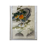 Hand-Painted Chinese Scroll – Watercolor Landscape with Birds, Flowers Painting Art ws1980S