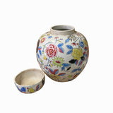 Chinese Hand Painted Colorful Peony Flowers Motif Porcelain Jar ws1565S