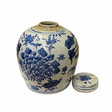 Chinese Oriental Small Blue White Birds Flowers Porcelain Ginger Jar ws1870S