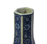 Chinese Blue & White Porcelain Lotus Flower Hexagon Round Vase cs068S