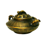 Chinese Handmade Metal Bronze Color Crab Teapot Display