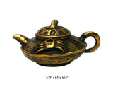 Chinese Handmade Metal Bronze Color Crab Teapot Display cs1035-9S