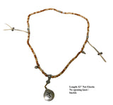 Handmade Cypress Wood Beads Metal Pendant Rosary Praying Necklace cs1036-8S