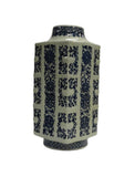 blue and white ceramic porcelain vase