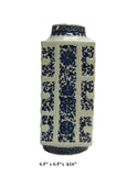 Oriental ceramic blue and white vase