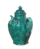 Chinese Handmade Ceramic Green Glaze Wine Container Jar cs1086S