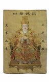Chinese Mazu Goddess Buddha Loom Tapestry Art 