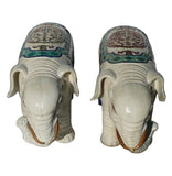 pair large ceramic feng shui elephants statue