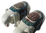 pair large ceramic feng shui elephants statue