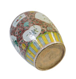 Chinese Color Porcelain Flower Bird Scenery Pot Jar cs1429S
