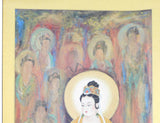 Handpainted Kwan Yin Bodhisattva Watercolor Scroll Painting cs1469S