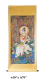 Handpainted Kwan Yin Bodhisattva Watercolor Scroll Painting cs1469S