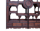Chinese Pair Rosewood Display Curio Cabinet Room Divider cs1499S