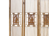 Chinese People Carving Window Pattern Wood Panel Floor Screen cs1523S