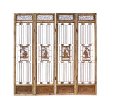 Chinese People Carving Window Pattern Wood Panel Floor Screen cs1523S