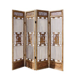 Chinese People Carving Window Pattern Wood Panel Floor Screen cs1523S