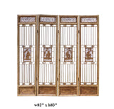 Chinese People Carving Window Pattern Wood Panel Floor Screen cs1523S