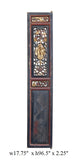 Chinese Gold Red Green Carving Wood Tall Panel cs1564S