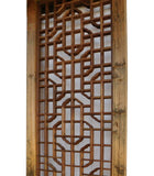 Chinese Rustic Wood Geometric Long Wood Panel cs1565S