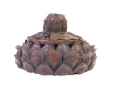 Chinese Handcarved Bamboo Lotus Petal Container 