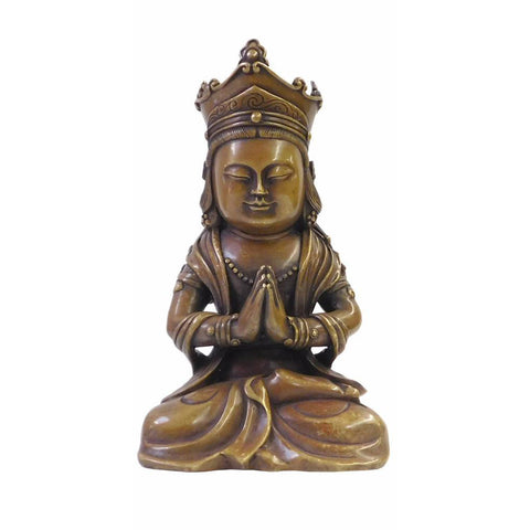 bronze Kwan Yin - Bodhisattva -  goddess of mercy - goddess of compassion