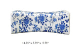 Chinese Blue White Porcelain Flowers Pillow Shape Display cs1726S