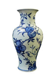 porcelain blue and longevity peach vase
